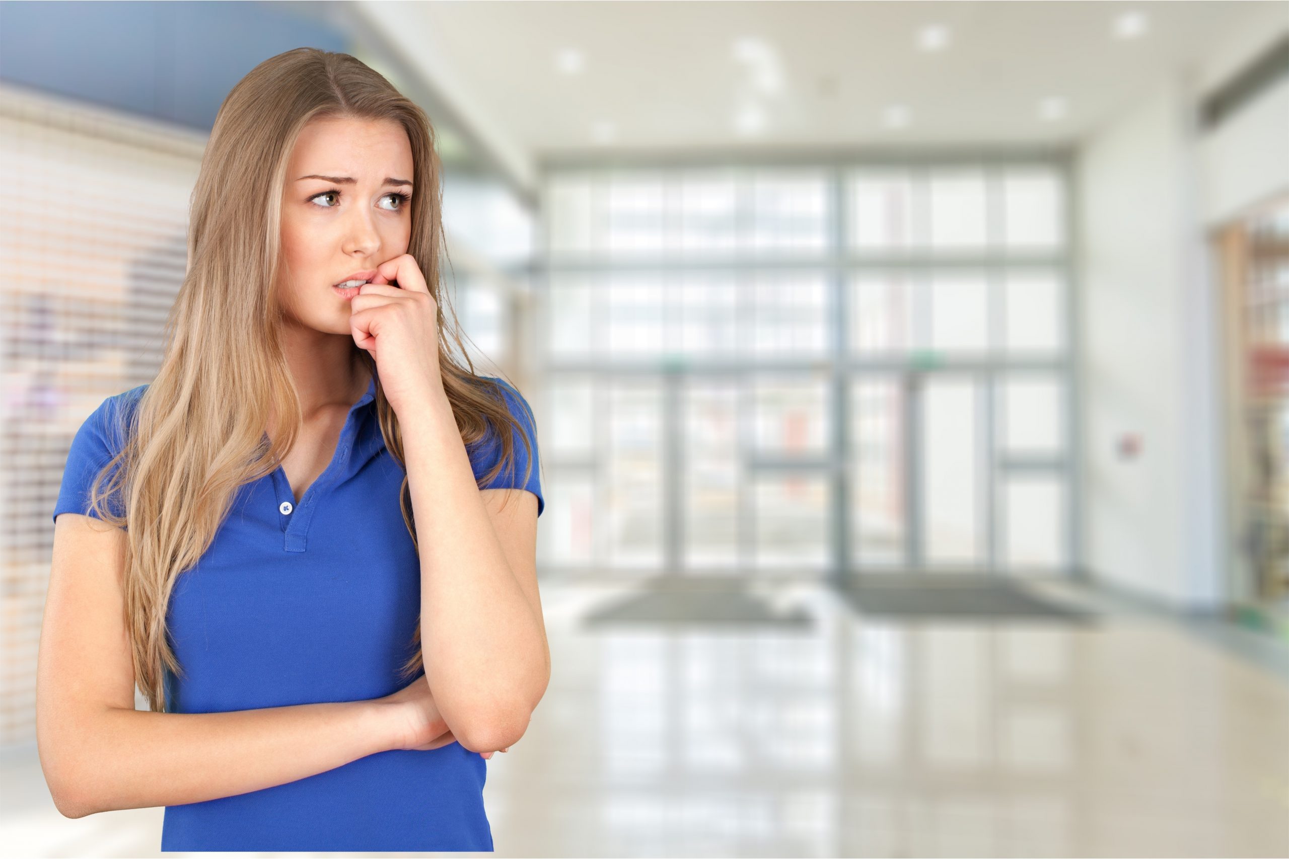 Femme anxieuse